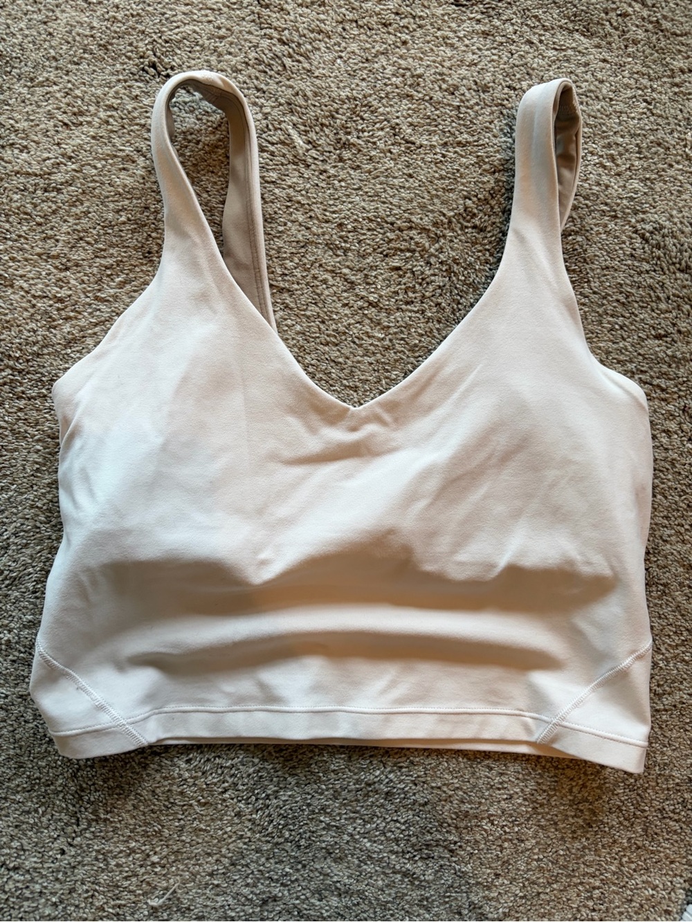 Lululemon Blush Beige V-Neck Wireless Bralette